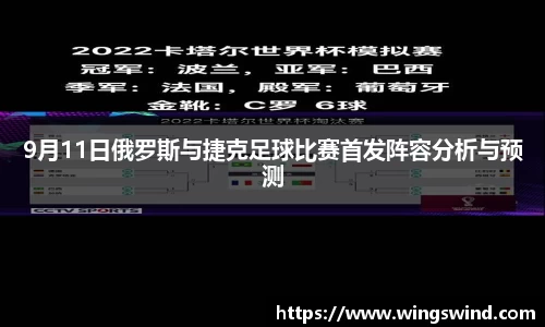 9月11日俄罗斯与捷克足球比赛首发阵容分析与预测